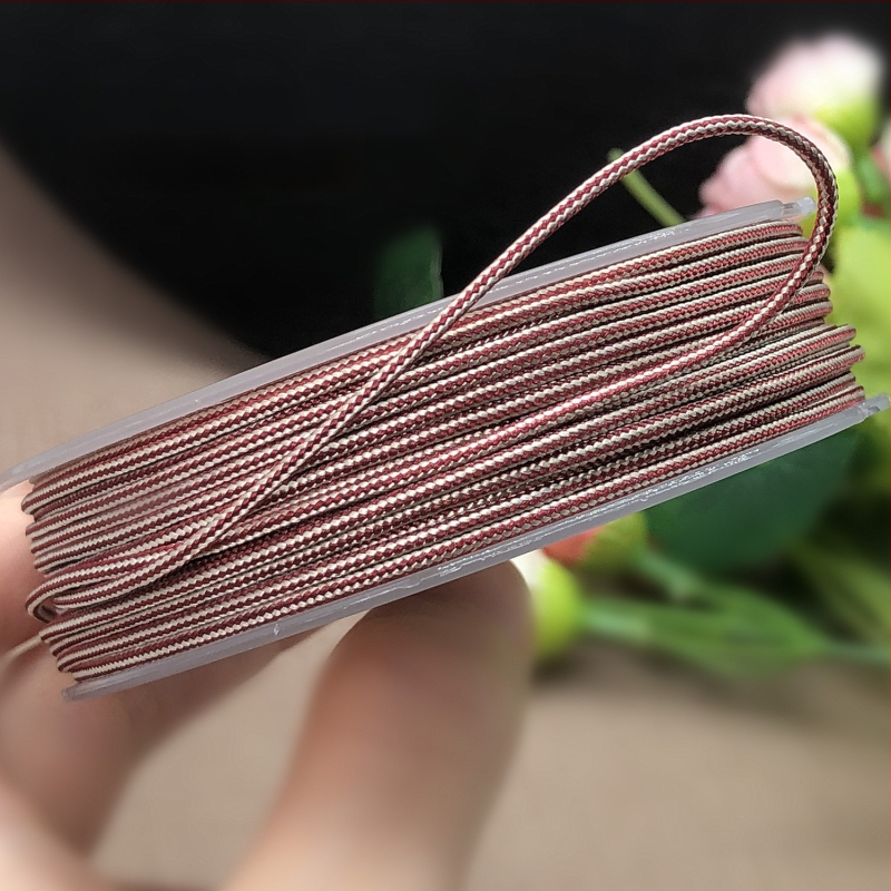 Rotaslietu pērlīšu vads jade griešanai un Bodhi pērlēm aušanai; apaļš pletēts aukla; speciālā līnija