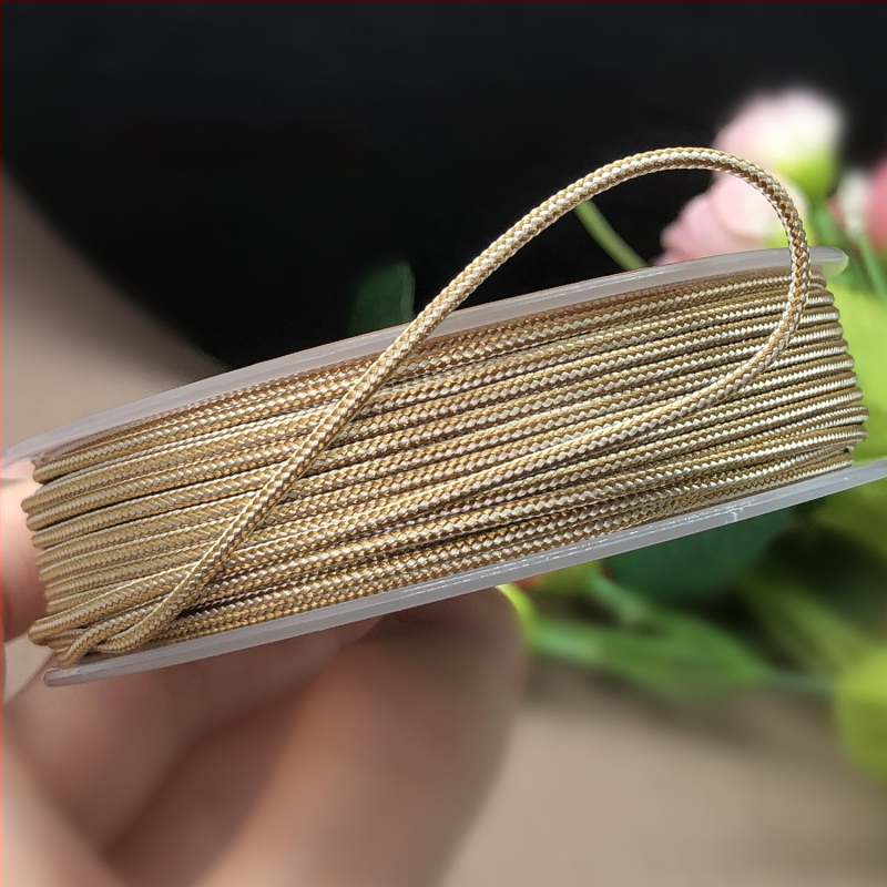 Rotaslietu pērlīšu vads jade griešanai un Bodhi pērlēm aušanai; apaļš pletēts aukla; speciālā līnija