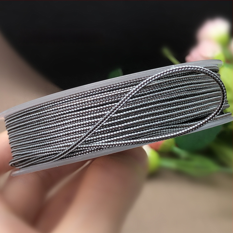 Rotaslietu pērlīšu vads jade griešanai un Bodhi pērlēm aušanai; apaļš pletēts aukla; speciālā līnija