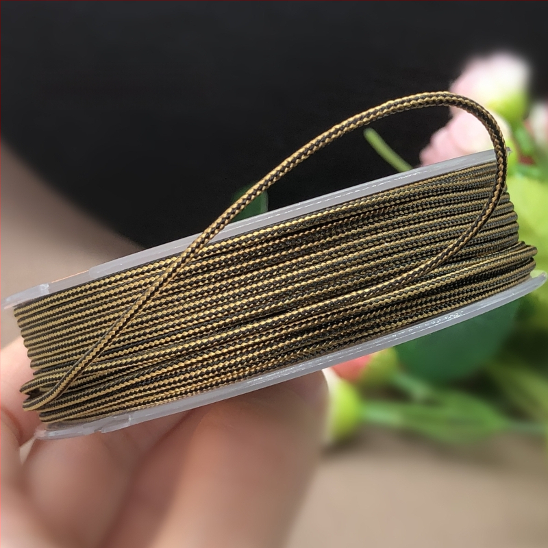 Rotaslietu pērlīšu vads jade griešanai un Bodhi pērlēm aušanai; apaļš pletēts aukla; speciālā līnija