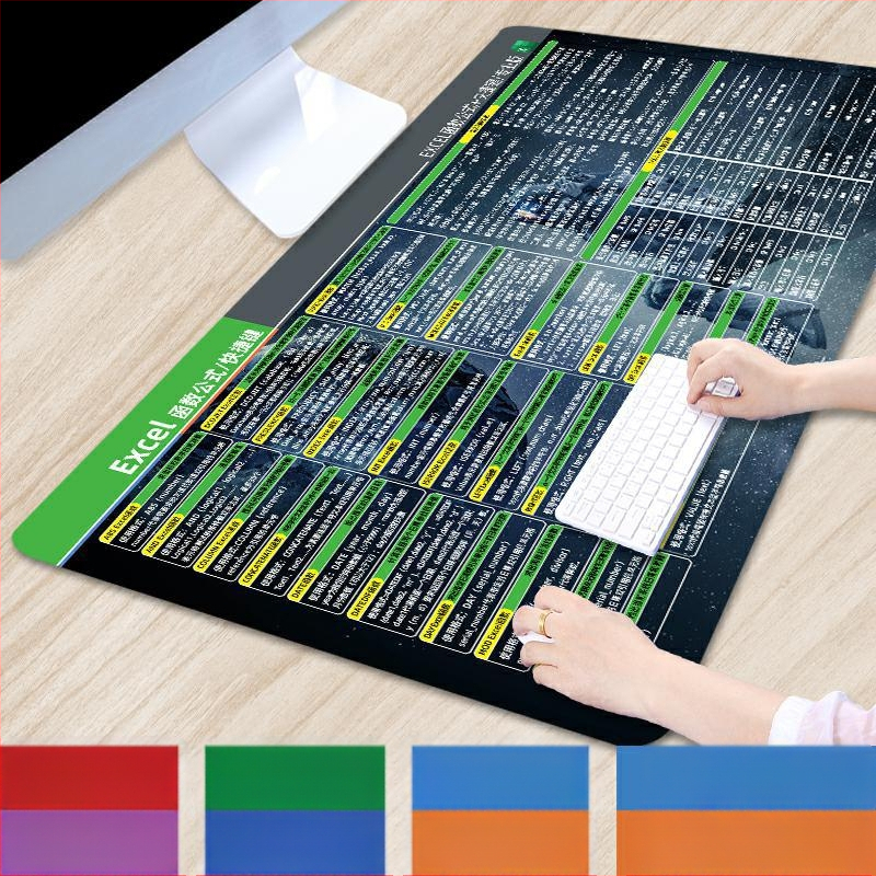 Настолна подложка за бюро с клавишни комбинации за Excel – гумена, едностранна, антиплъзгаща, печатано лого, OEM персонализация