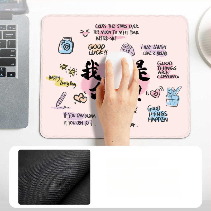 Компактна подложка за мишка – естествен каучук, против хлъзгане, печат с трансфер на топлина, едностранна; възможност за печат на лого