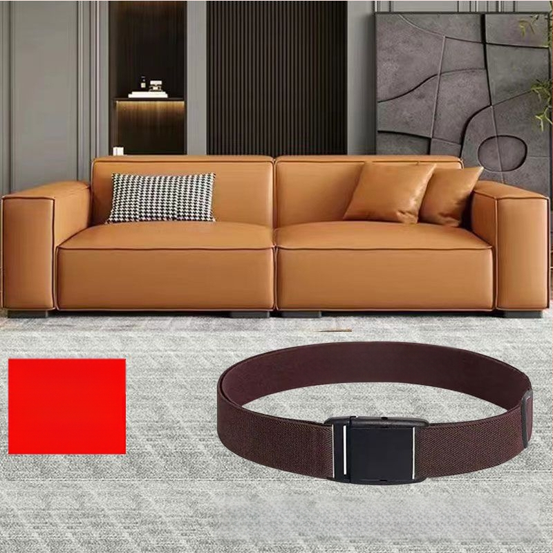 Ελαστική ζώνη μέσης από γνήσιο δέρμα για άνδρες και γυναίκες, αγκράφα με πιν, πλάτος κάτω από 2 εκ