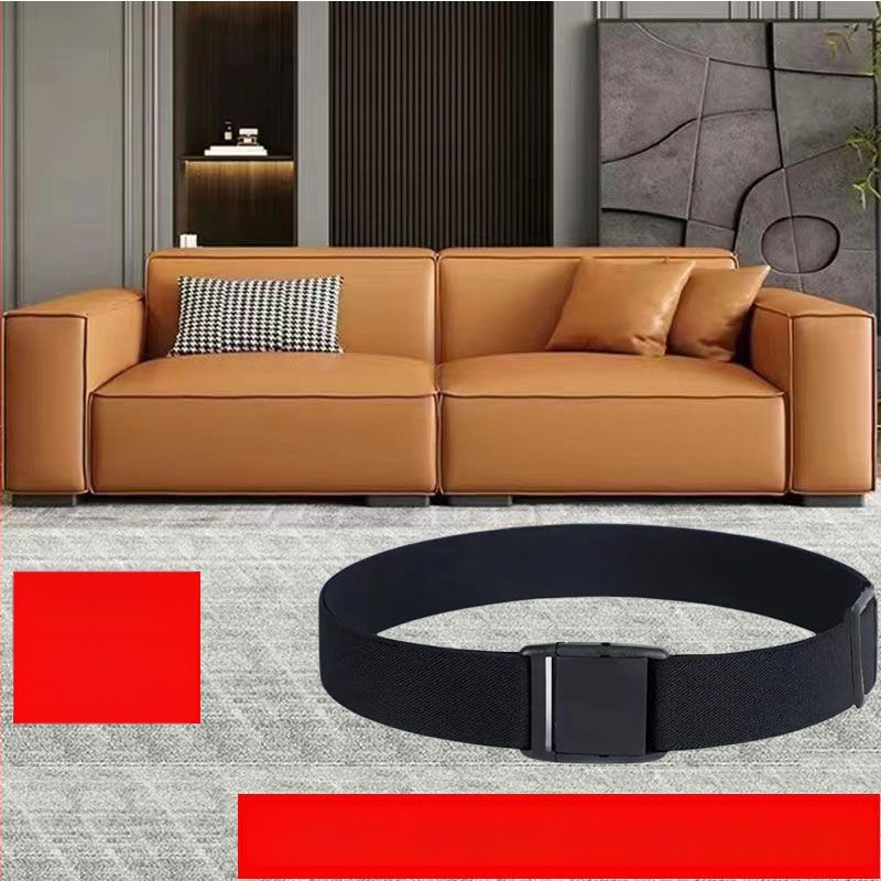 Ελαστική ζώνη μέσης από γνήσιο δέρμα για άνδρες και γυναίκες, αγκράφα με πιν, πλάτος κάτω από 2 εκ