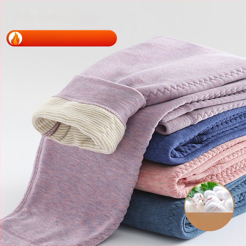 Bērnu divslāņu siltas adītiem bikses, augsta josta, rudens–ziemas sezona, 8+ gadi, akrila šķiedras adījums