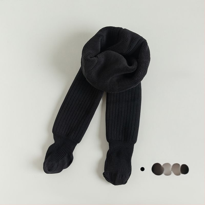 Bērnu kokvilnas legingi ar fleece iekšpusi rudens–ziemas sezonai, ar atvērtu starpsienu zonā starp kājām, 3–8 gadi