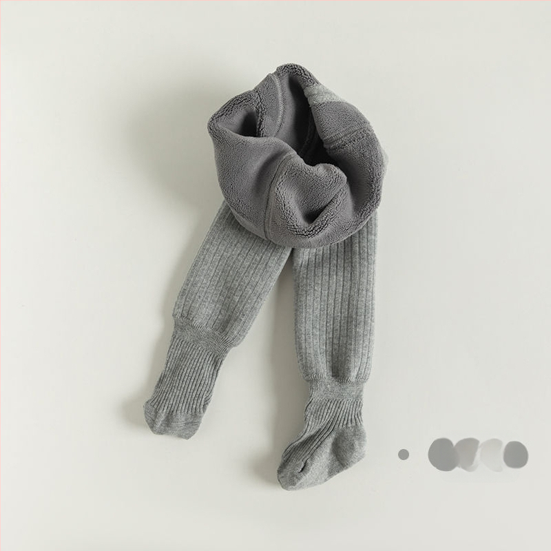 Bērnu kokvilnas legingi ar fleece iekšpusi rudens–ziemas sezonai, ar atvērtu starpsienu zonā starp kājām, 3–8 gadi