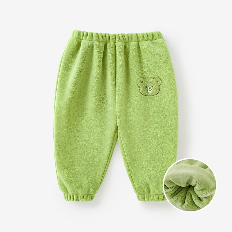 Zīdaiņiem un maziem bērniem bikses ar fleece apdari, brīvs siluets, dzīvnieku raksts, poliesters 94,1%, viduklis ar vidēja augstuma, mīksta apstrāde, pavasaris un rudens