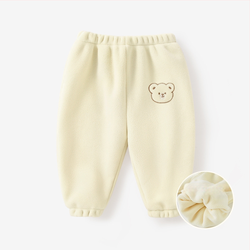 Zīdaiņiem un maziem bērniem bikses ar fleece apdari, brīvs siluets, dzīvnieku raksts, poliesters 94,1%, viduklis ar vidēja augstuma, mīksta apstrāde, pavasaris un rudens