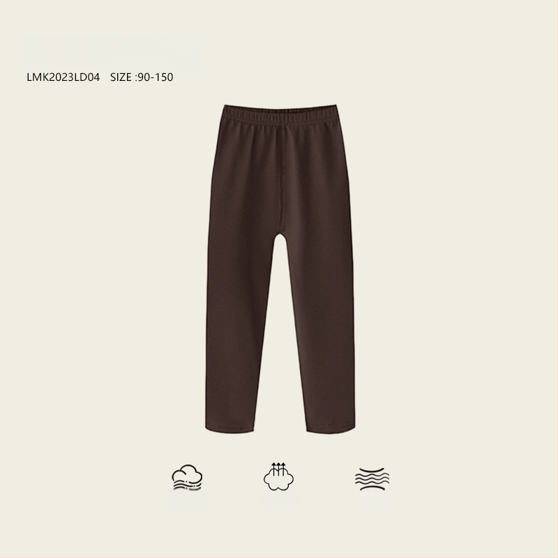 Bērnu bieza kokvilnas legingas ar iekšējo flīsi, 95% kokvilna, vidējā josta, pavasara un rudens sezonai, vecums 3–8 gadi