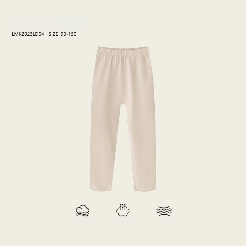 Bērnu bieza kokvilnas legingas ar iekšējo flīsi, 95% kokvilna, vidējā josta, pavasara un rudens sezonai, vecums 3–8 gadi