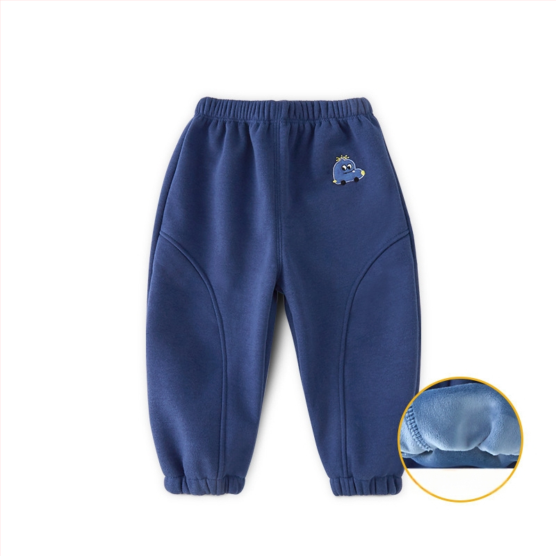 Bērnu velūra bikses, kokvilnas-poliestera maisījums (50% poliesteris), vidējā augstuma elastīgā josta, 1–3 gadi, ziemas sezonā