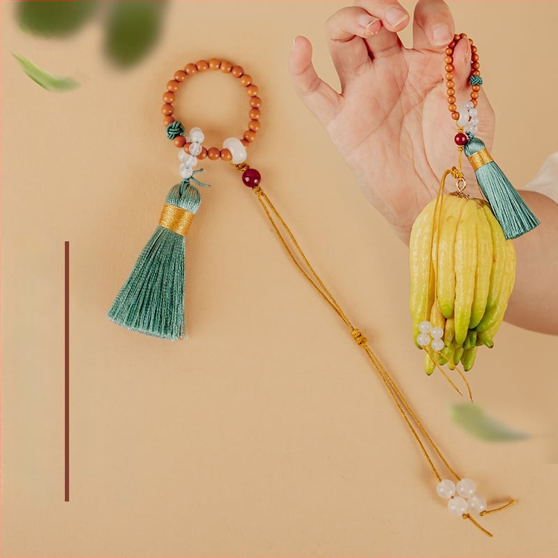 Pandantiv, ciucuri împletiți manual, serie în stil antic, Barbie tan material