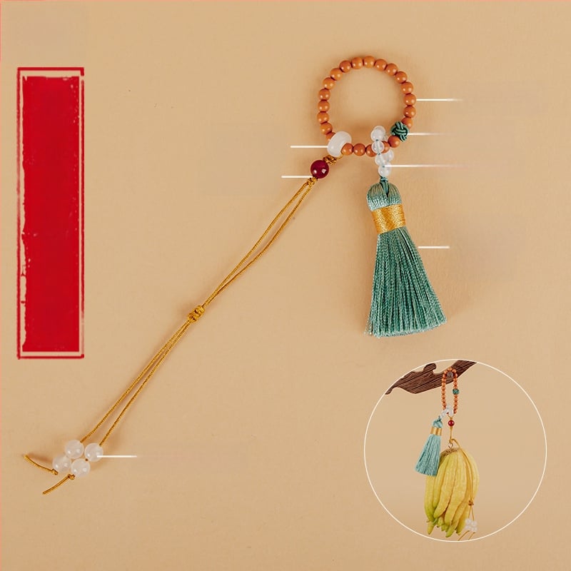 Pandantiv, ciucuri împletiți manual, serie în stil antic, Barbie tan material