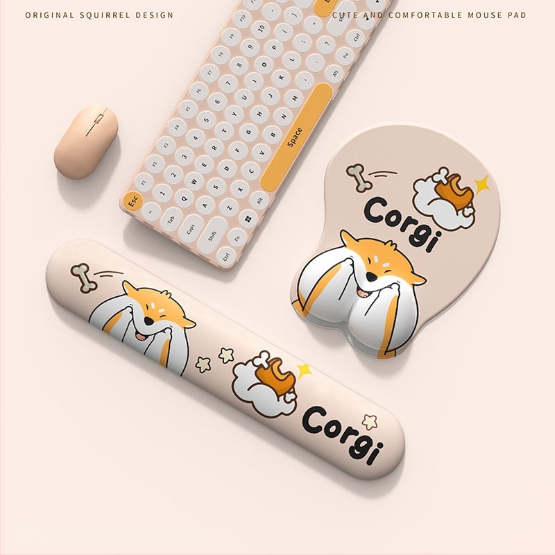 3D pelės kilimėlis su riešo apsauga - Cortical medžiaga, OEM apdorojimas