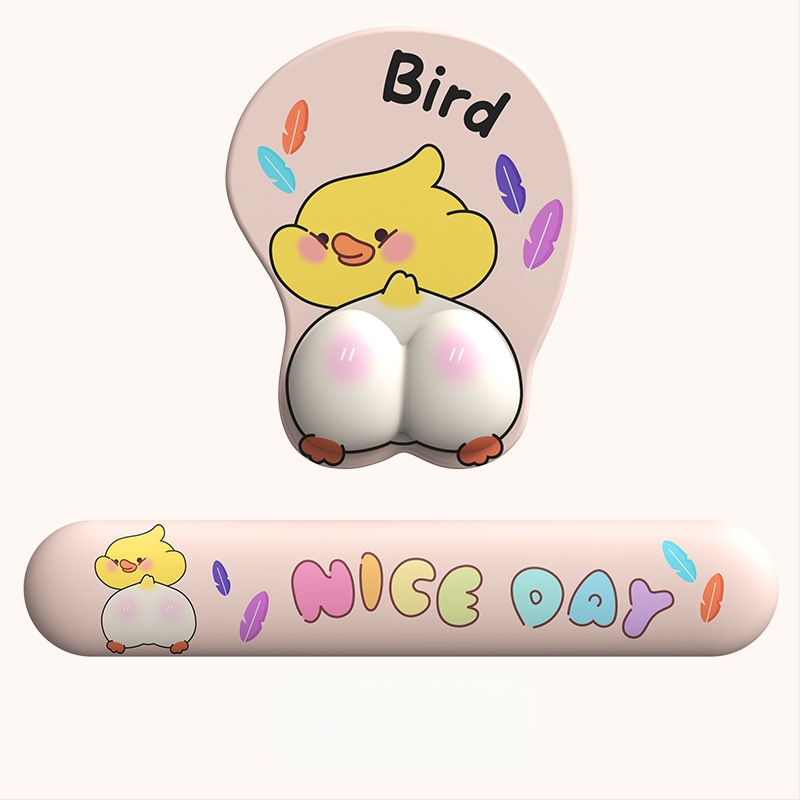 3D pelės kilimėlis su riešo apsauga - Cortical medžiaga, OEM apdorojimas