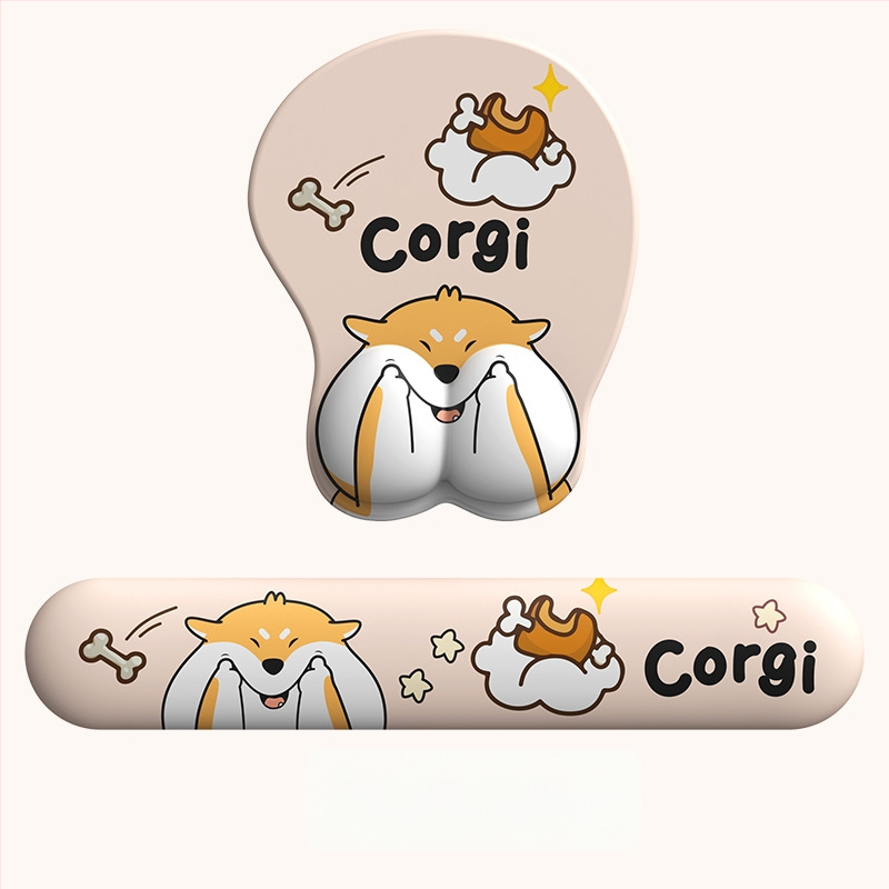 3D pelės kilimėlis su riešo apsauga - Cortical medžiaga, OEM apdorojimas