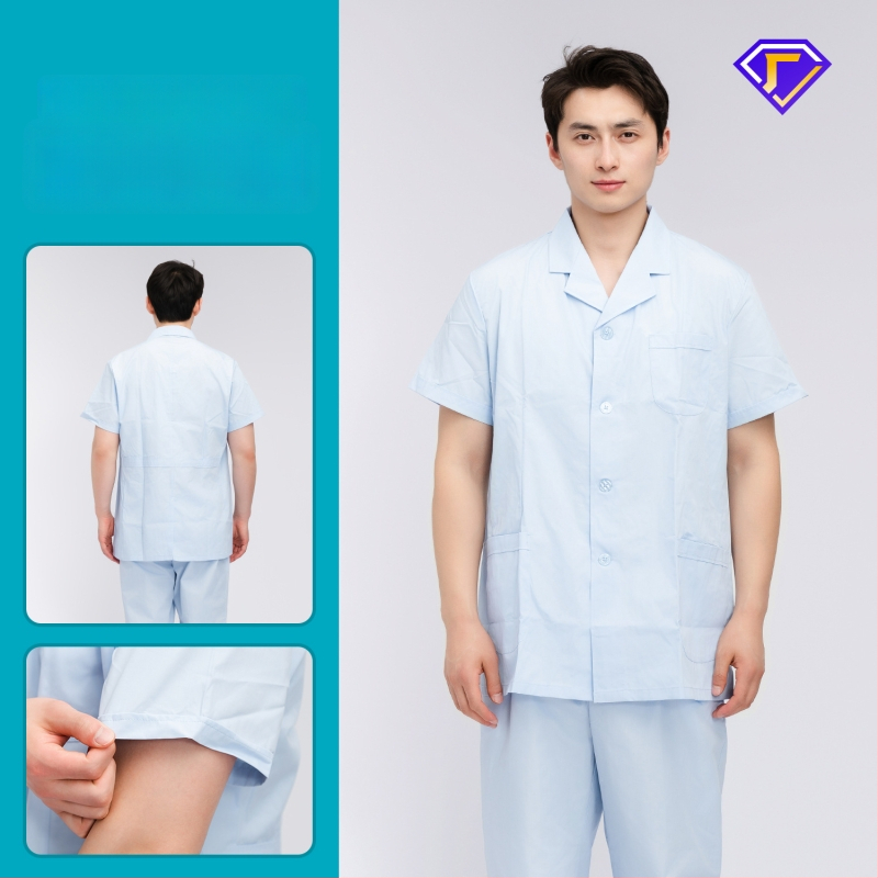 Māsu uniformes komplekts ar lellītes apkakli, garas piedurknes, kokvilnas–spandeksa audums, mitrumu vadīšana