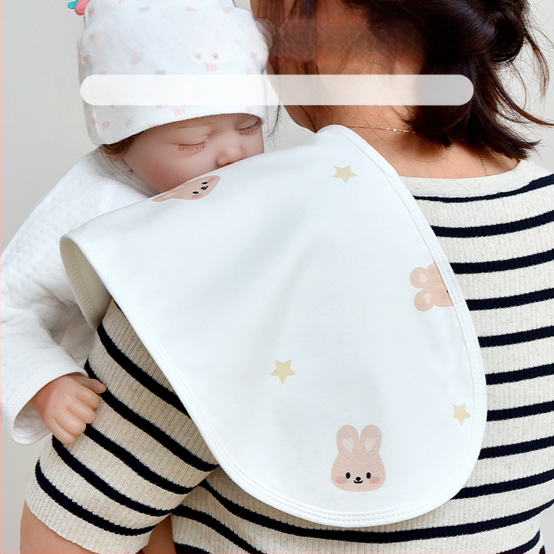 Zīdaiņa sūkšanas dvielis ar karikatūras rakstu, 100% kokvilna, absorbe ūdeni, 0–1 gadu vecumā