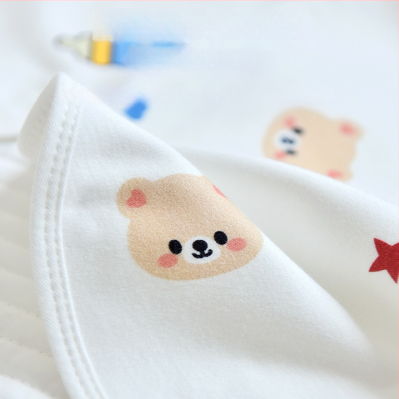 Zīdaiņa sūkšanas dvielis ar karikatūras rakstu, 100% kokvilna, absorbe ūdeni, 0–1 gadu vecumā