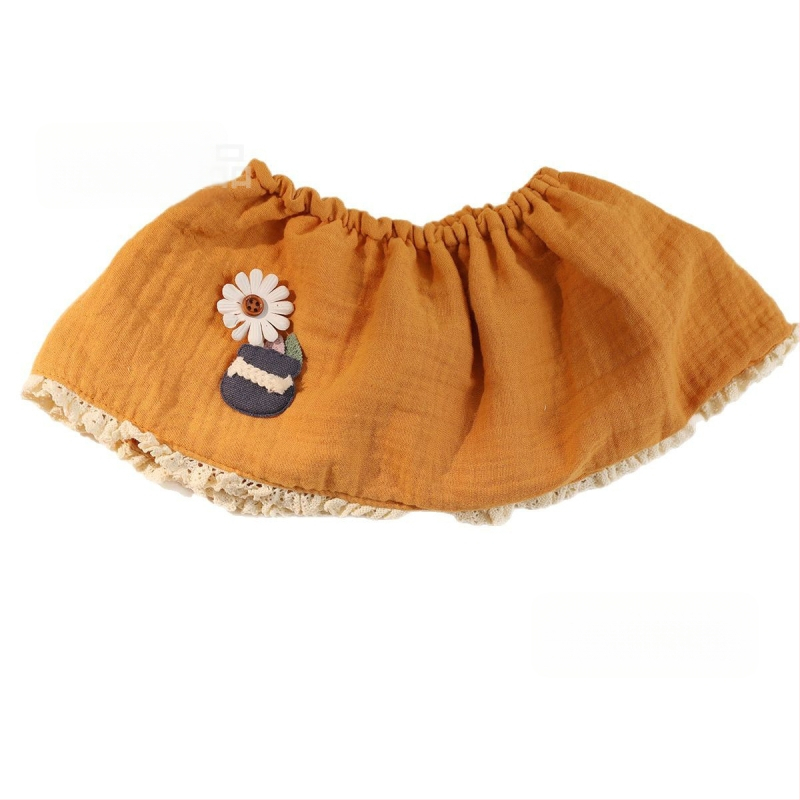 Bērnu bavete ar 360° princeses mežģīnēm, kokvilnas marlē, absorbējošs kokvilnas diegs, vecums 0–1 gads