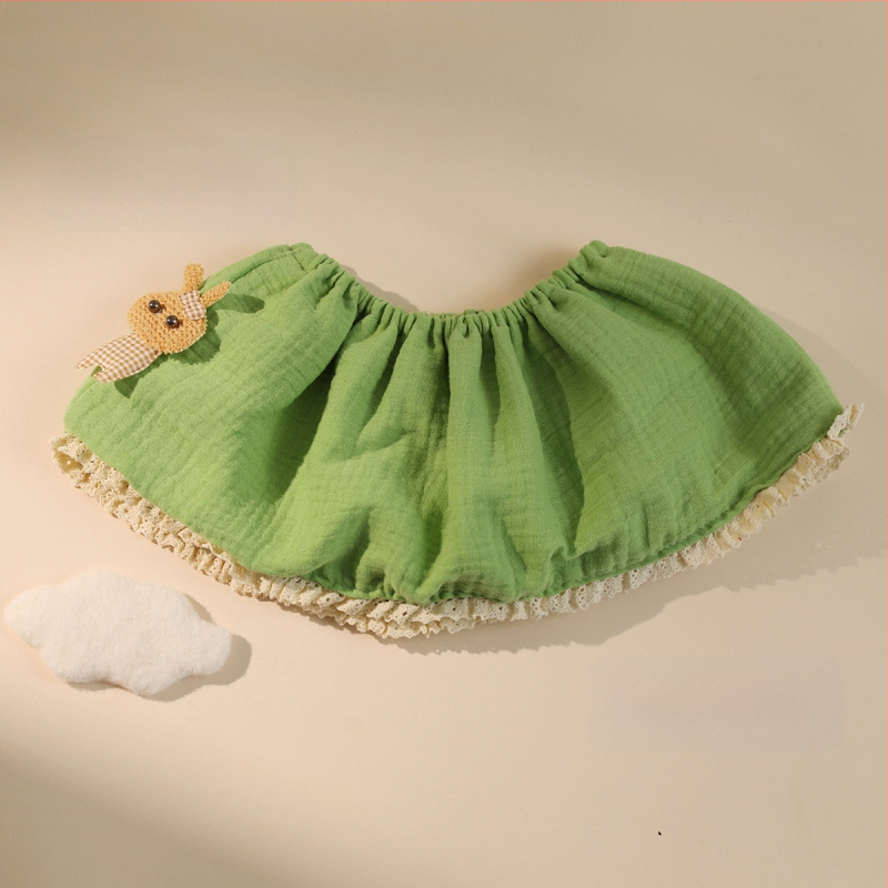 Bērnu bavete ar 360° princeses mežģīnēm, kokvilnas marlē, absorbējošs kokvilnas diegs, vecums 0–1 gads