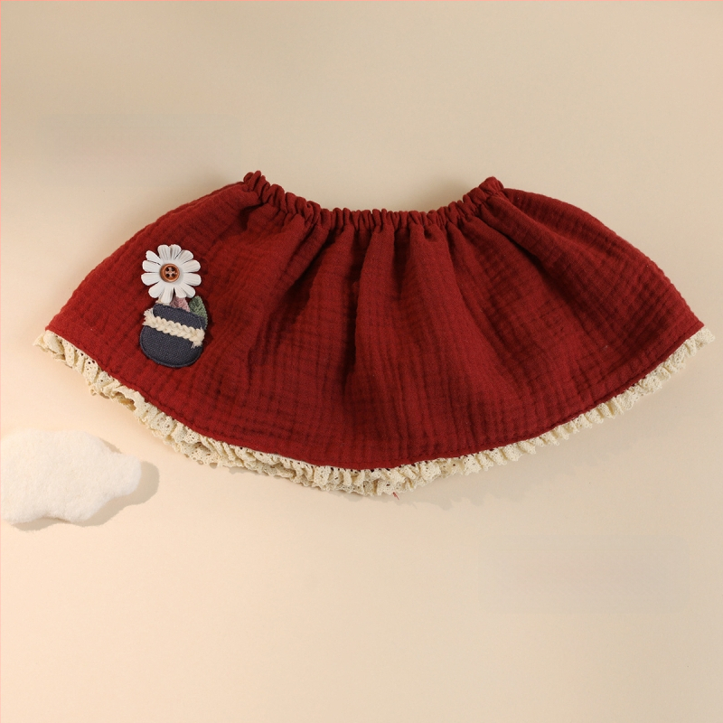 Bērnu bavete ar 360° princeses mežģīnēm, kokvilnas marlē, absorbējošs kokvilnas diegs, vecums 0–1 gads