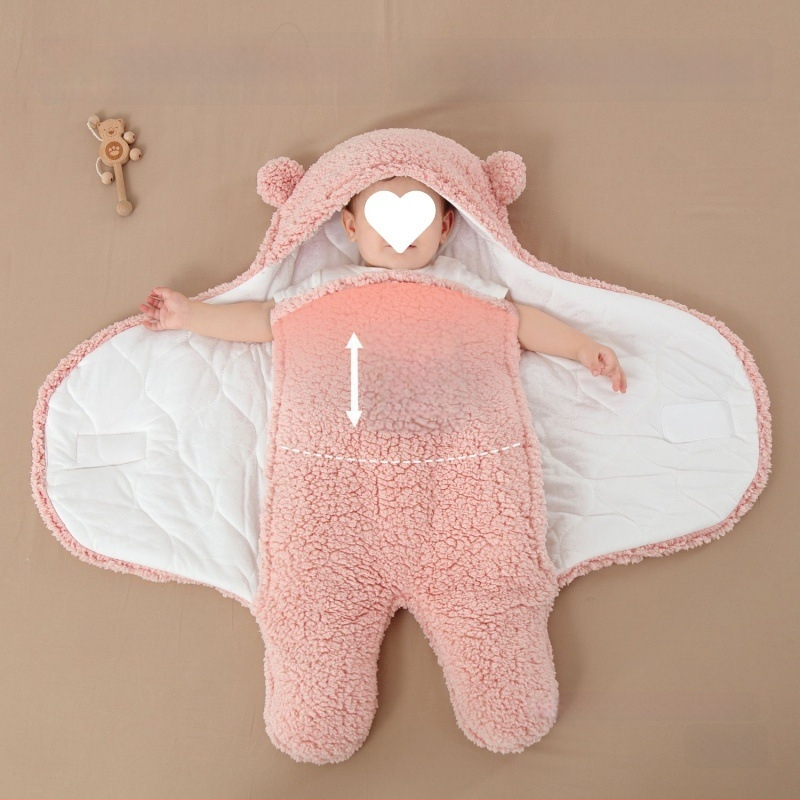 Bērnu vannas dvielis ar iepakošanas funkciju, rudens–ziemas biezs, imitācijas kašmīra audums, piemērots bērniem no 3 līdz 8 gadiem