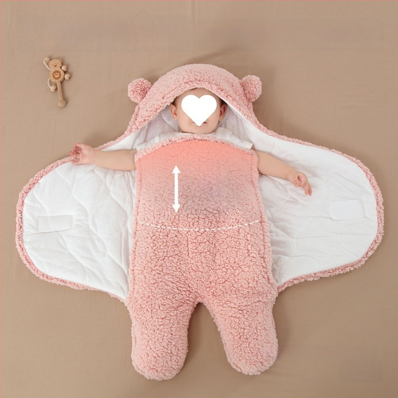 Bērnu vannas dvielis ar iepakošanas funkciju, rudens–ziemas biezs, imitācijas kašmīra audums, piemērots bērniem no 3 līdz 8 gadiem