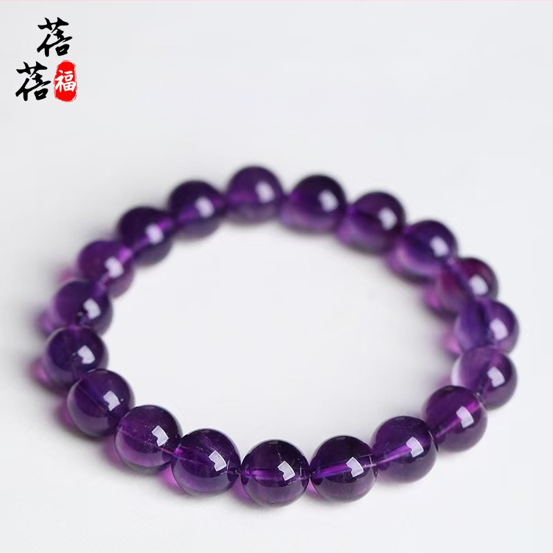 Гривна от кристал аметист, геометричен дизайн, полирана повърхност, унисекс, висок клас