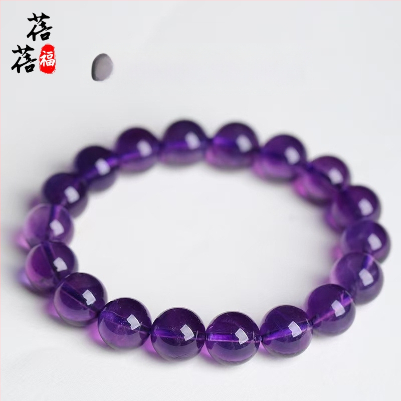 Гривна от кристал аметист, геометричен дизайн, полирана повърхност, унисекс, висок клас