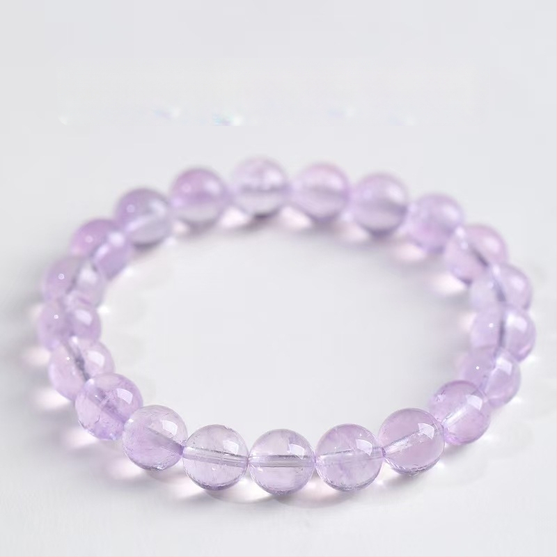 Гривна от кристал аметист, геометричен дизайн, полирана повърхност, унисекс, висок клас