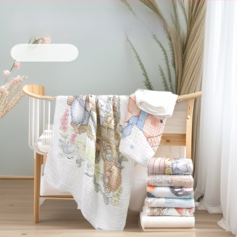 Stamens памучна бебешка хавлия за баня с мультяшен дизайн (280 g, клас А)