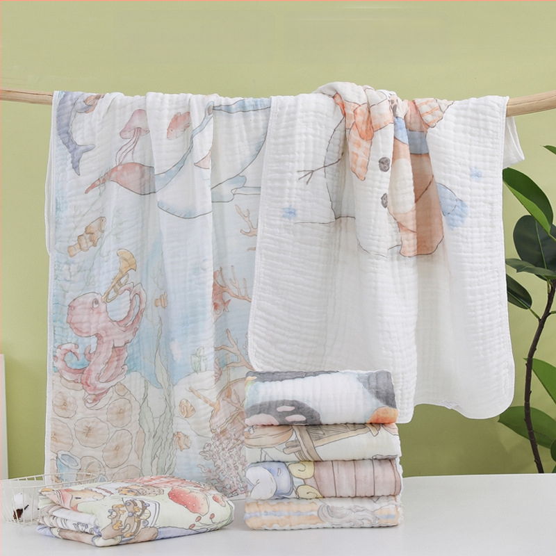 Stamens памучна бебешка хавлия за баня с мультяшен дизайн (280 g, клас А)