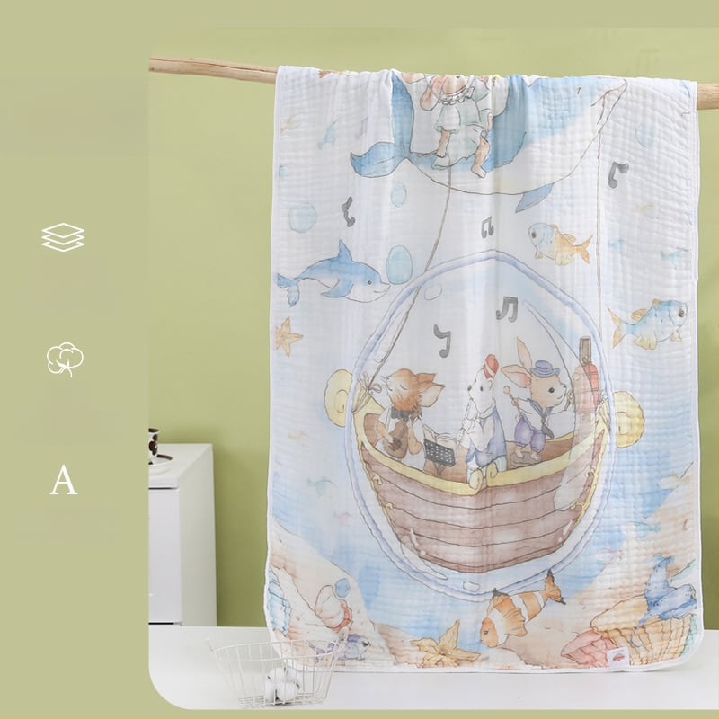 Stamens памучна бебешка хавлия за баня с мультяшен дизайн (280 g, клас А)