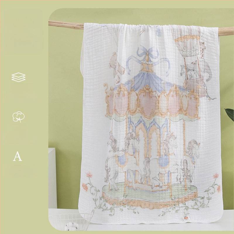 Stamens памучна бебешка хавлия за баня с мультяшен дизайн (280 g, клас А)