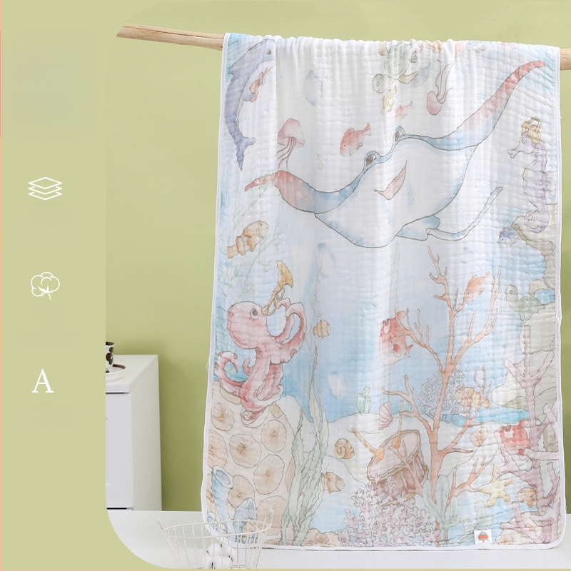 Stamens памучна бебешка хавлия за баня с мультяшен дизайн (280 g, клас А)