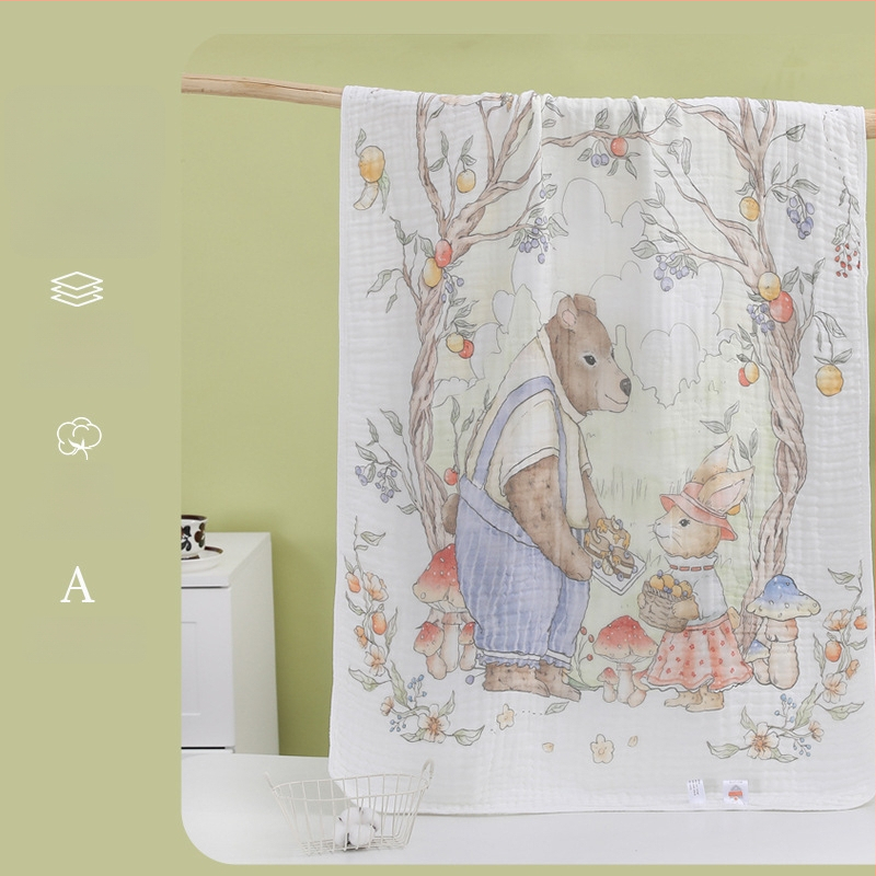 Stamens памучна бебешка хавлия за баня с мультяшен дизайн (280 g, клас А)