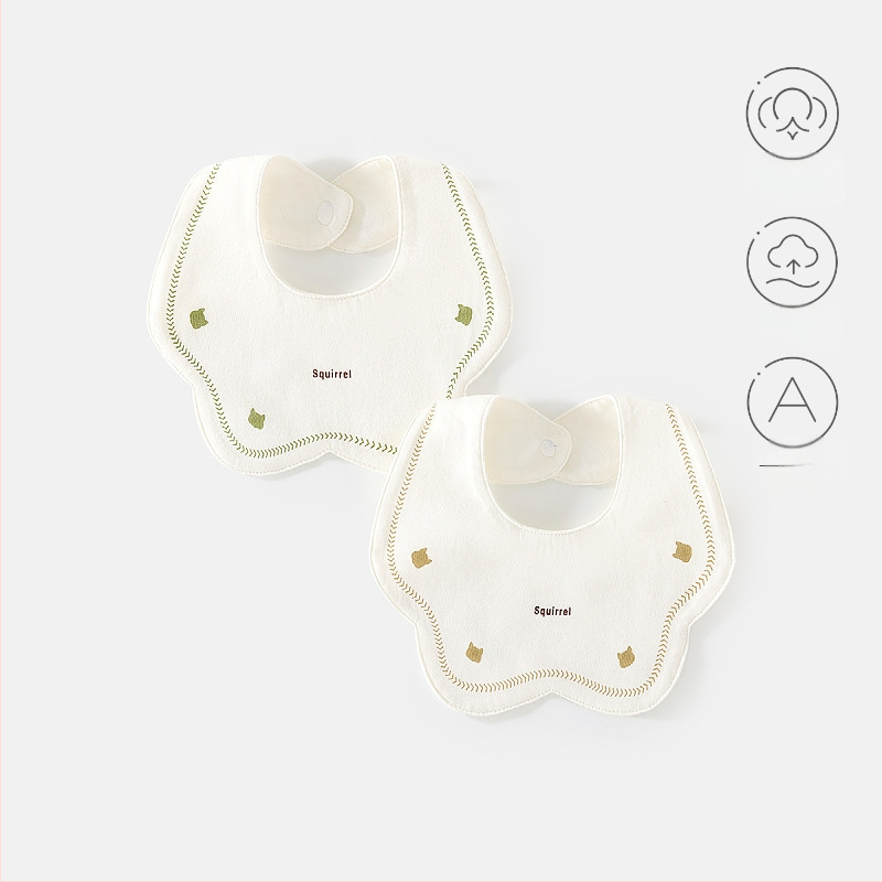 Zīdaiņu ēdiena lakats, ūdensnecaurlaidīgs, 100% kokvilna, universāls, piemērots zīdaiņiem un maziem bērniem