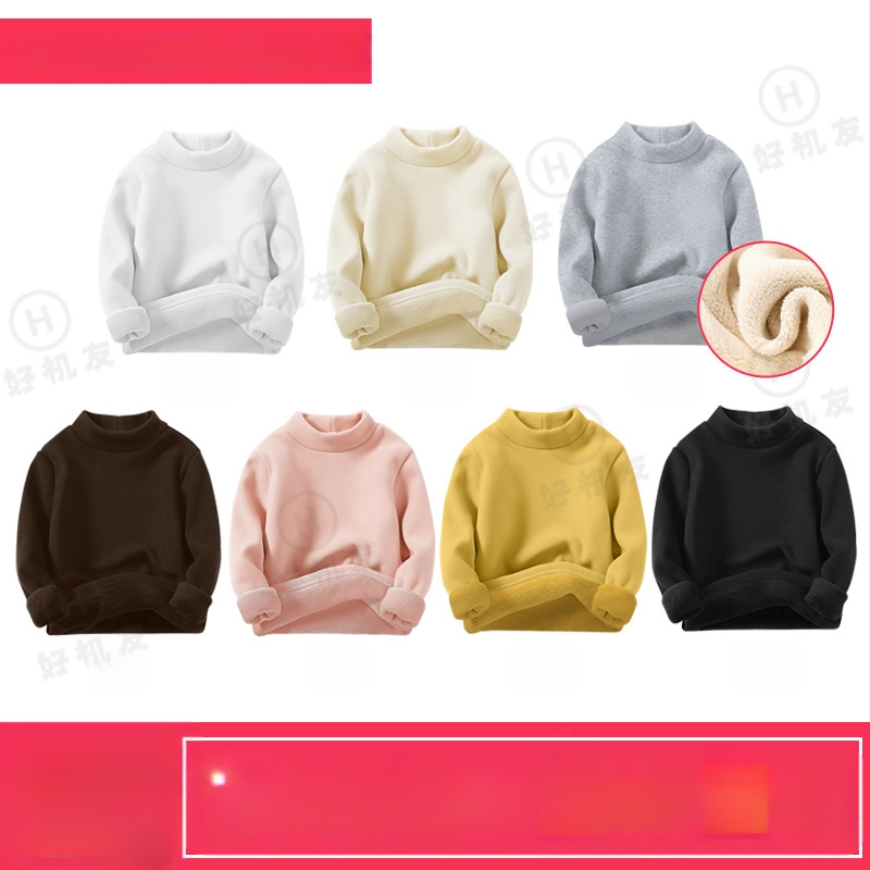 Bērnu termo krekliņš pamat slānim ar fleece iekšējo odere, Derong audums, 95% poliester, pusaugsta apkakle, garas piedurknes, ziema, unisex