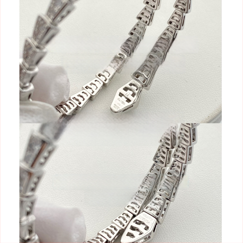 Čūskas formas rokassprādze ar atvērtu dizainu, Materiāls: V gold; Apstrāde: dimants; Svars: 16.5; Sezona: pavasaris 2025