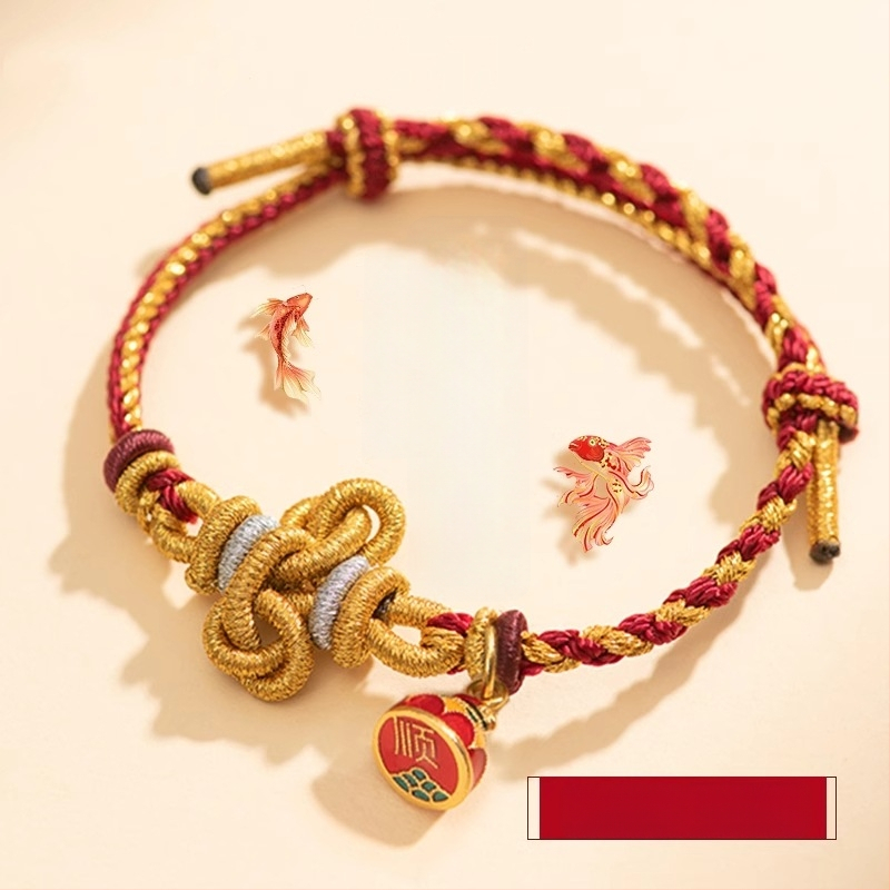 Ručno pleteni narukvica s čvorom, etnički stil, unisex; proljeće 2025; materijal uže; tehnika: ručno pletenje; marka Wonderful craftsman