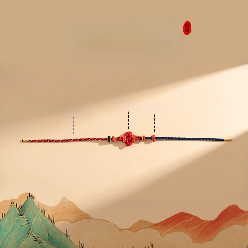 Ručno pleteni narukvica s čvorom, etnički stil, unisex; proljeće 2025; materijal uže; tehnika: ručno pletenje; marka Wonderful craftsman