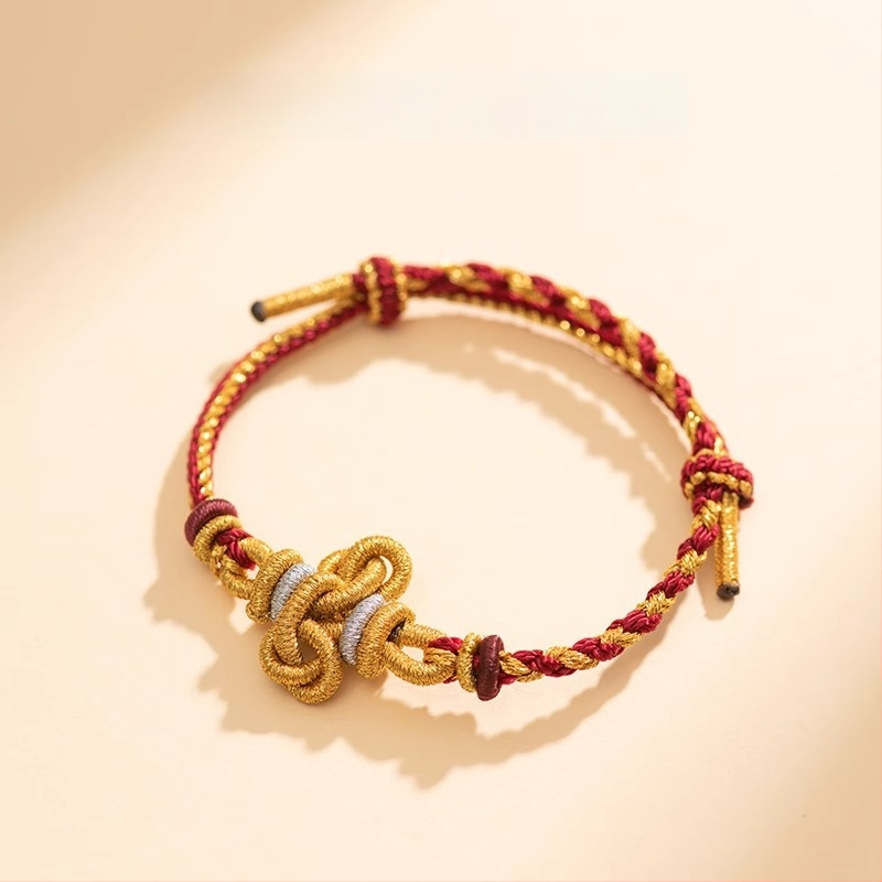 Ručno pleteni narukvica s čvorom, etnički stil, unisex; proljeće 2025; materijal uže; tehnika: ručno pletenje; marka Wonderful craftsman