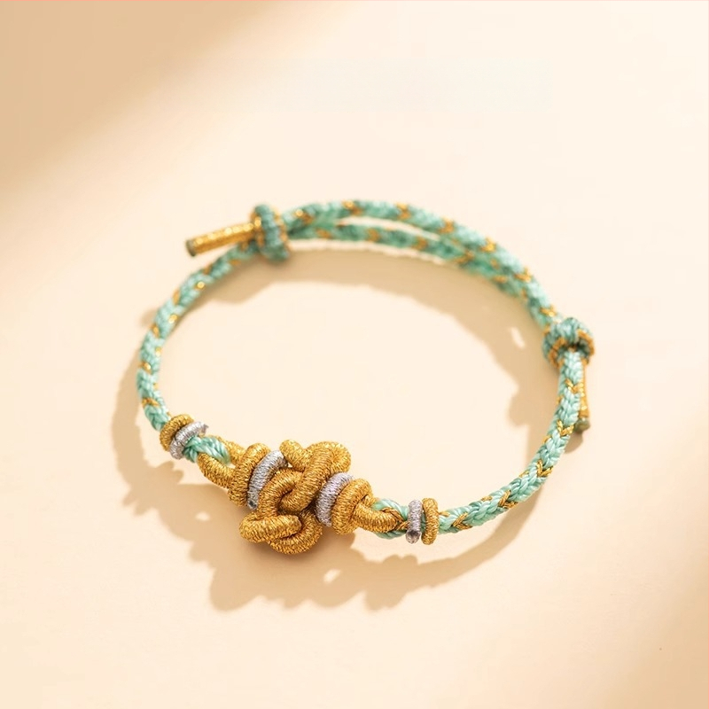 Ručno pleteni narukvica s čvorom, etnički stil, unisex; proljeće 2025; materijal uže; tehnika: ručno pletenje; marka Wonderful craftsman