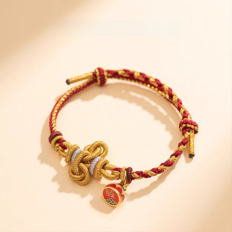 Ručno pleteni narukvica s čvorom, etnički stil, unisex; proljeće 2025; materijal uže; tehnika: ručno pletenje; marka Wonderful craftsman