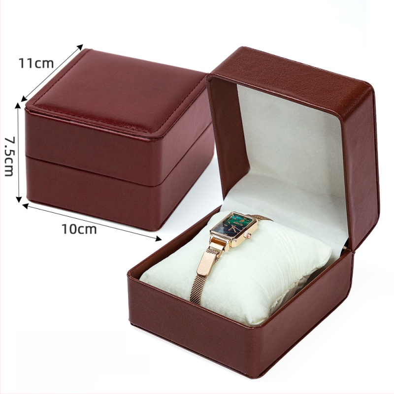 WH24 kellapakk – PU nahk + sametise sisemus; kuumpressimine, hõbedase sissetõmbe ja õmblemine; kinkepakend ja juveelipakend