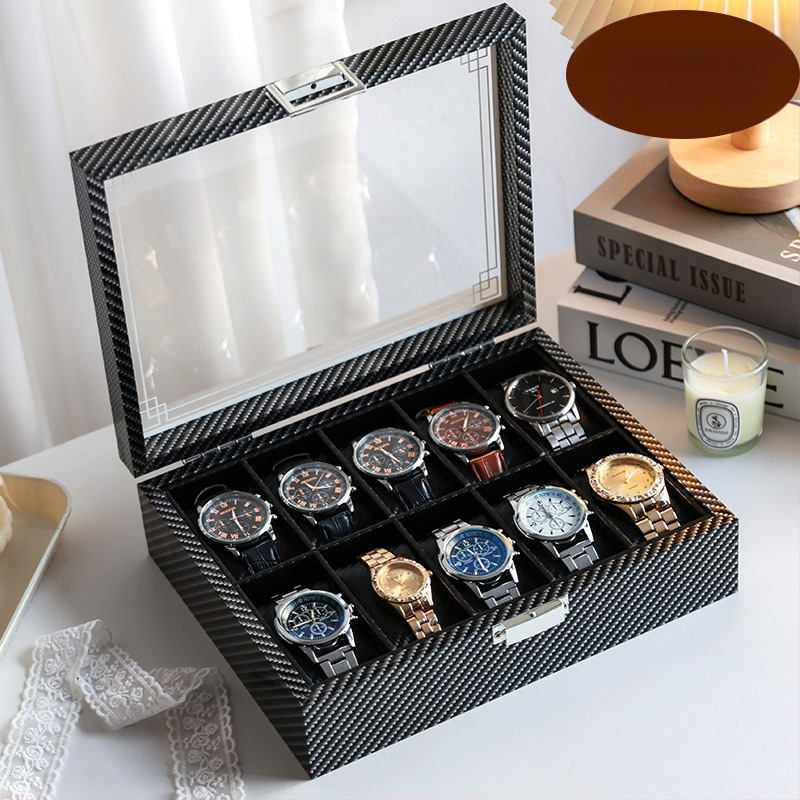 Cutie pentru ceasuri din lemn, stil chinezesc, textură lemn, corp solid