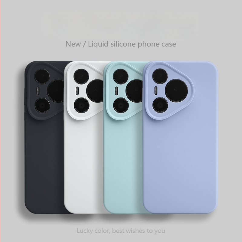 Huawei Pura70Pro / 70Ultra telefonu korpuss no tekoša silikona, pilna objektīva aizsardzība, izturīgs pret kritieniem