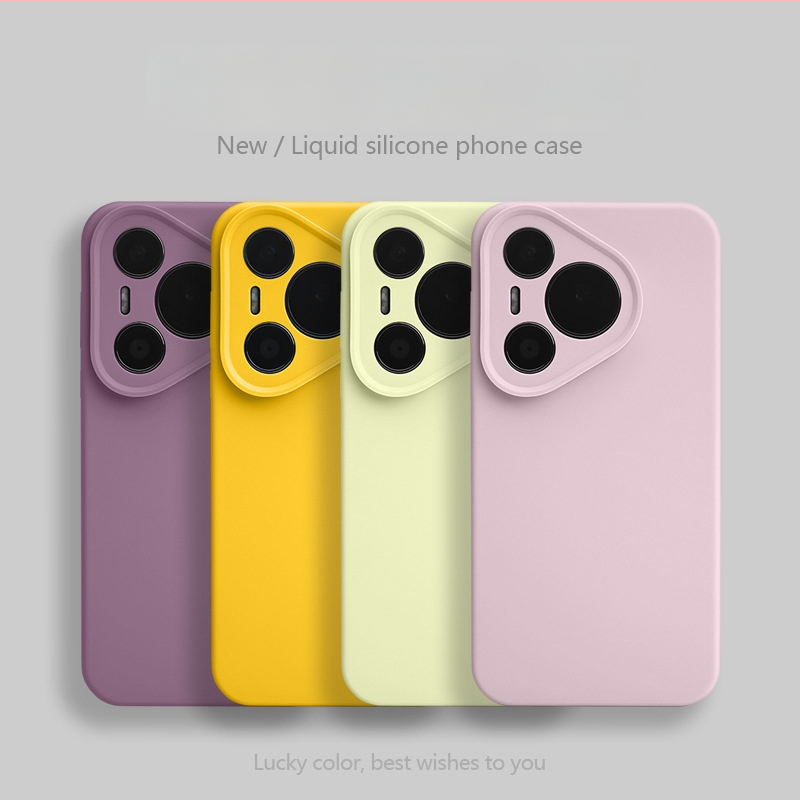 Huawei Pura70Pro / 70Ultra telefonu korpuss no tekoša silikona, pilna objektīva aizsardzība, izturīgs pret kritieniem